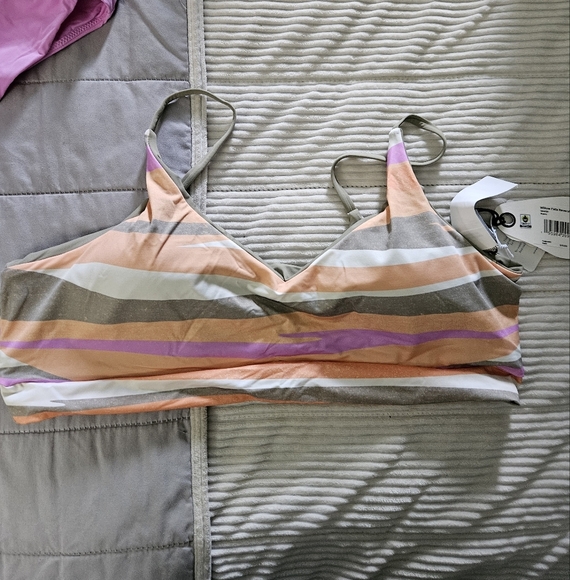 Prana Striped Bikini Top and Pink Bottom Size XL Both Pieces NWT - Picture 6 of 9